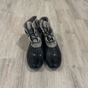 Black and Gray Duck Boots